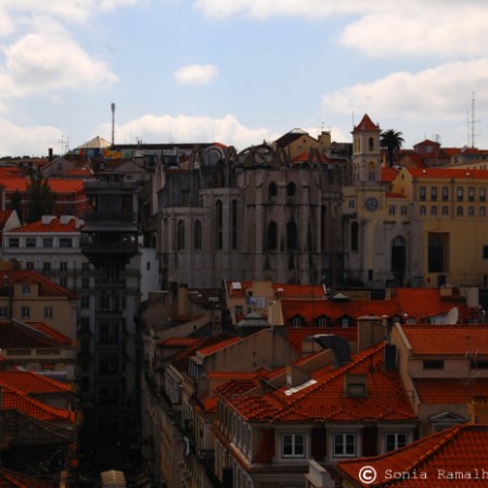 Morning views from Pollux Terrace in Lisbon