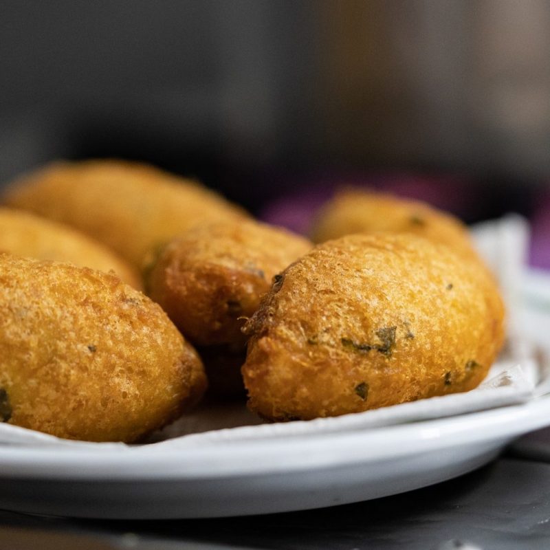 Lisbon food tour - pastel de bacalhau - Codfish cakes