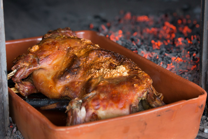 Roasted lamb