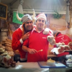 Men wearing a custome