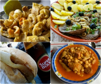 4 Portuguese dishes collage