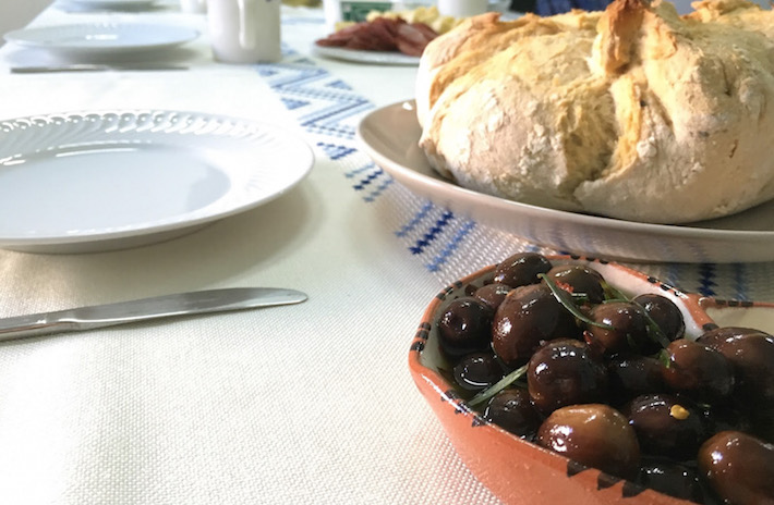 a plate of food on a table