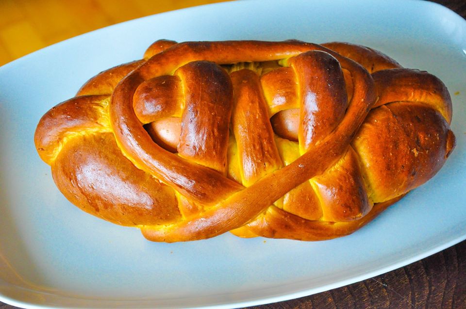 a close up of food on a plate