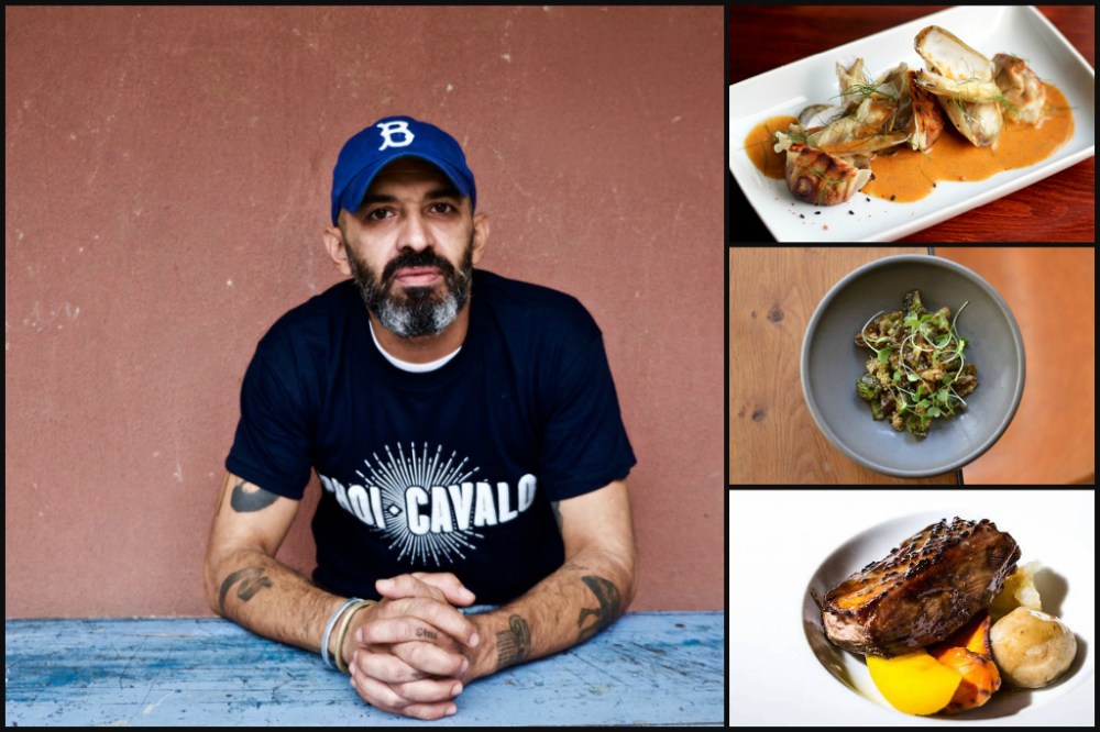 a man sitting on a plate