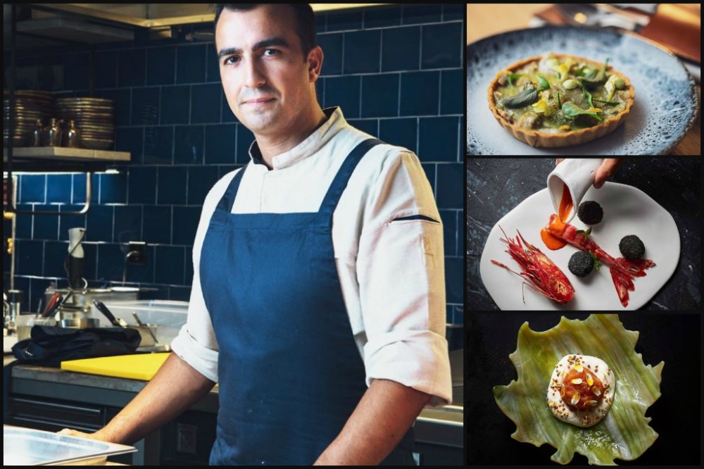 a person standing in a kitchen preparing food
