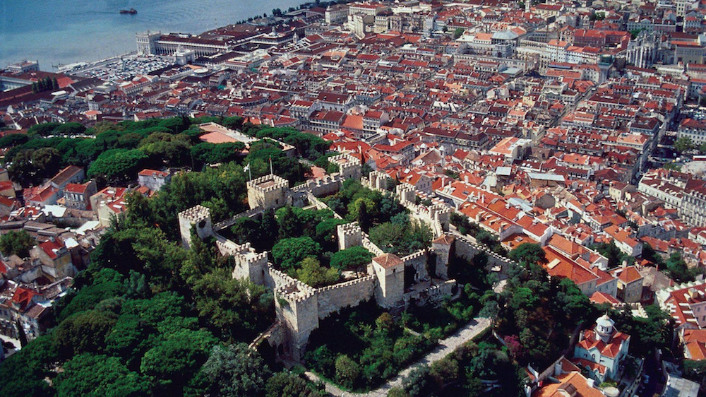 1. Moors in Portugal_moorish castle lisbon a large city landscape