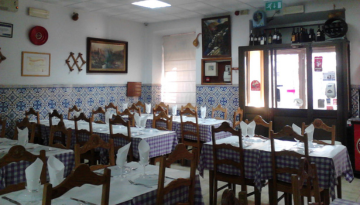 a dining room filled with furniture 