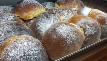 a close up of a doughnut