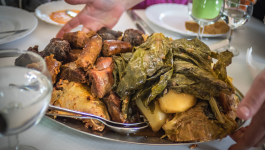 a plate of food on a table