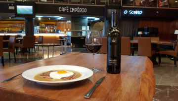 a dining table in a restaurant