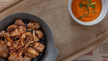 a bowl of food on a table