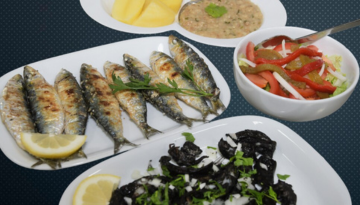 a plate of food on a table