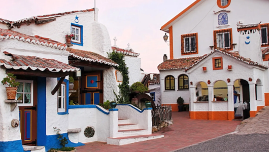 a person standing in front of a house