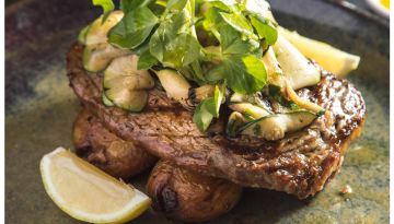a close up of food