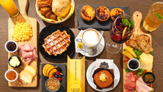 a bunch of food sitting on a table