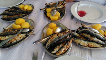 a plate of food on a table