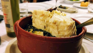 a close up of a plate of food on a table