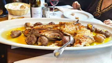 a plate of food on a table
