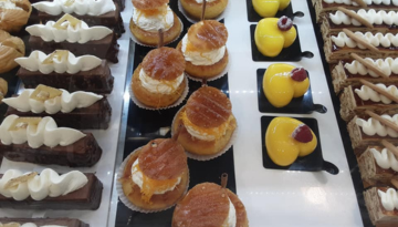 a tray of food