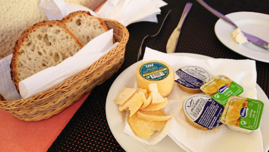 a plate of food on a table