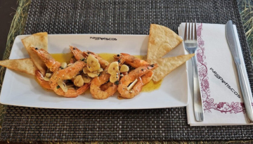 a plate of food on a table