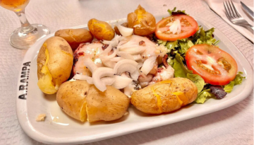 a plate of food on a table