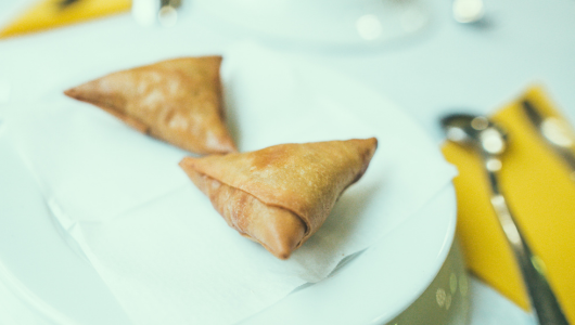 a piece of food on a plate