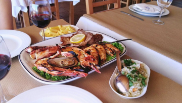 a plate of food on a table