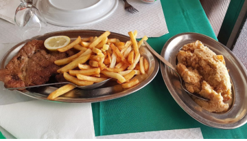 a plate of food on a table
