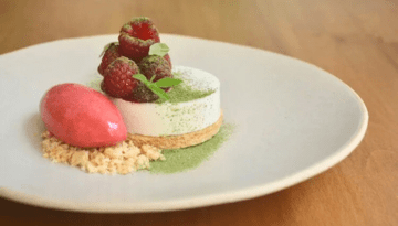 a piece of cake on a plate