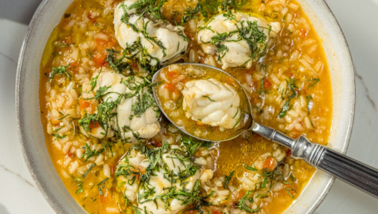 a bowl of food on a plate