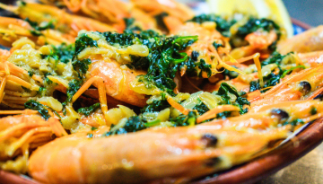 a close up of food