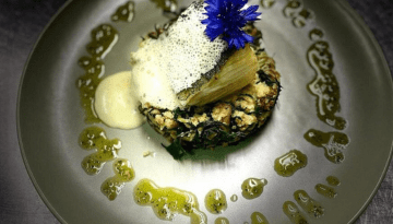 a piece of cake on a plate