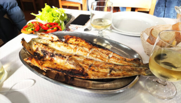 a plate of food on a table