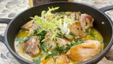 a bowl of food