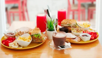 a plate of food on a table