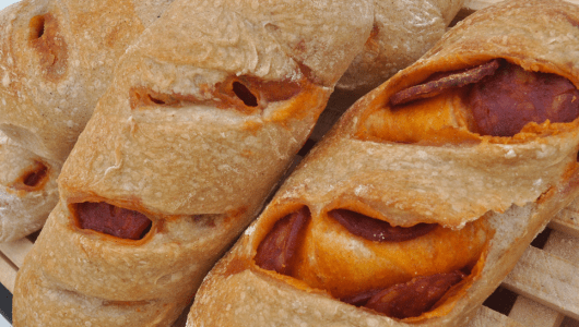 a close up of a sandwich